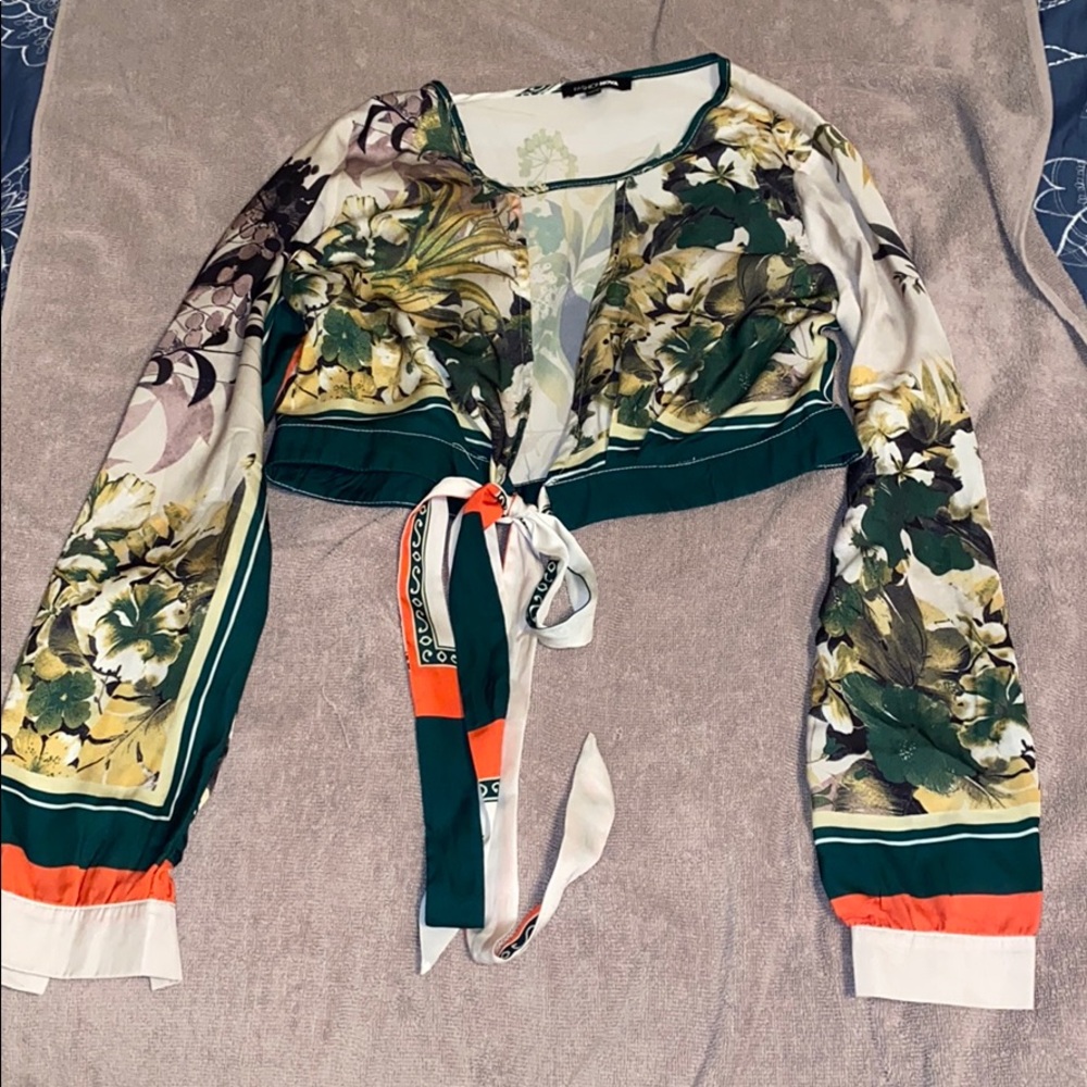 Fashion Nova floral crop top.